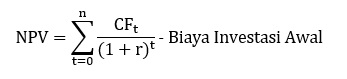 rumus NPV studi kelayakan